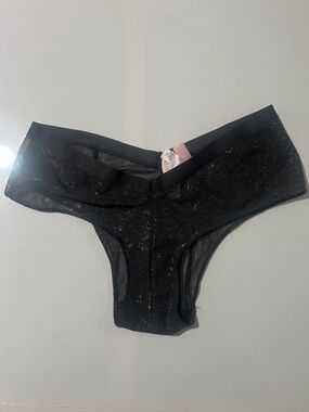 Victoria's Secret Black Sparkle Mesh Bikini